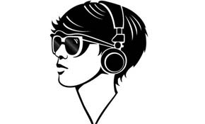 Techno Girl Vector Image